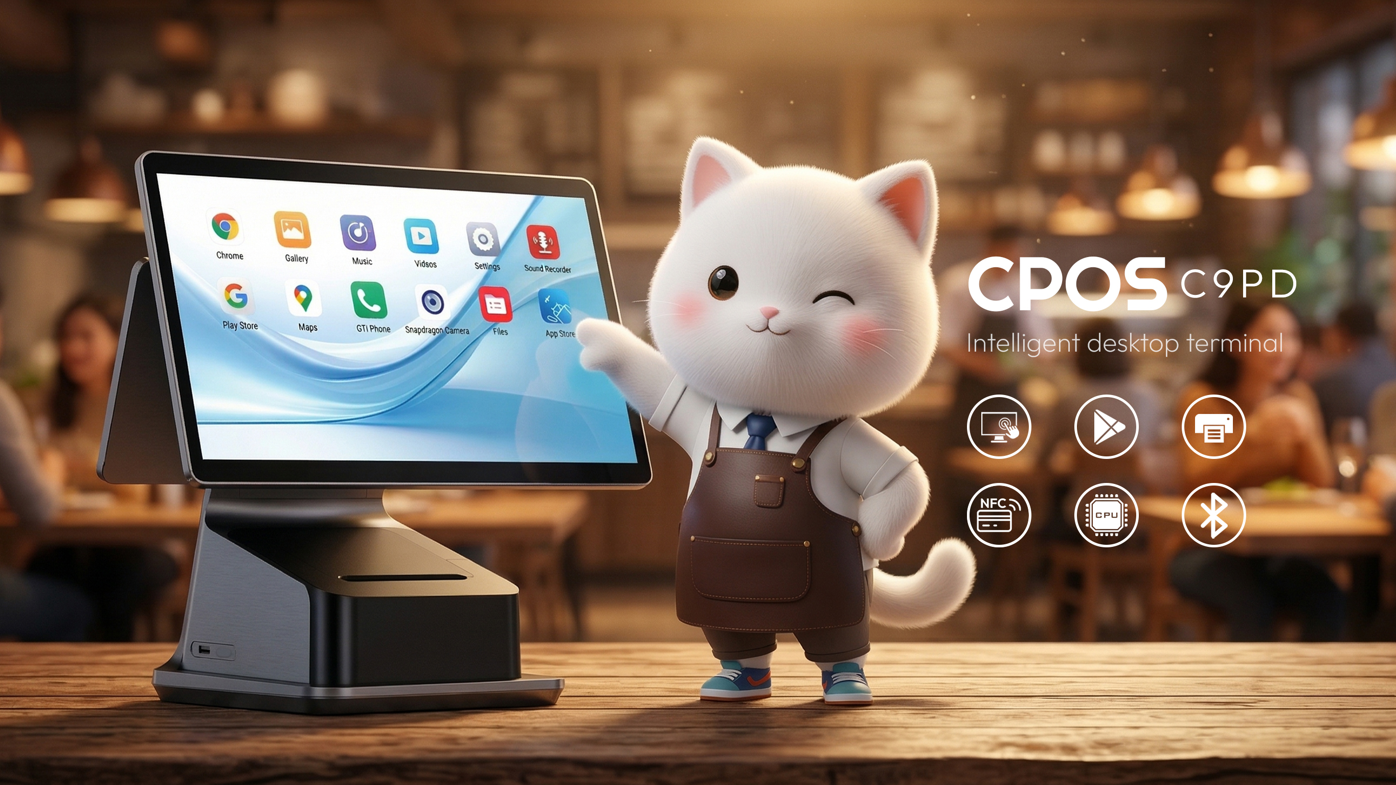 cpos c9pd เครื่องCPOS รุ่นใหม่ หน้าจอสัมผัสคู่